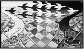 M, C, Escher - Tag und Nacht Kunstdruk 86x55cm