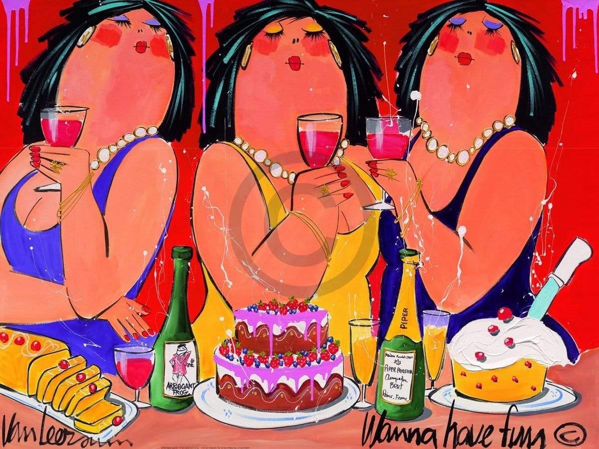 PGM Kunstdruk El van Leersum - Wanna have fun 80x60cm Divers
