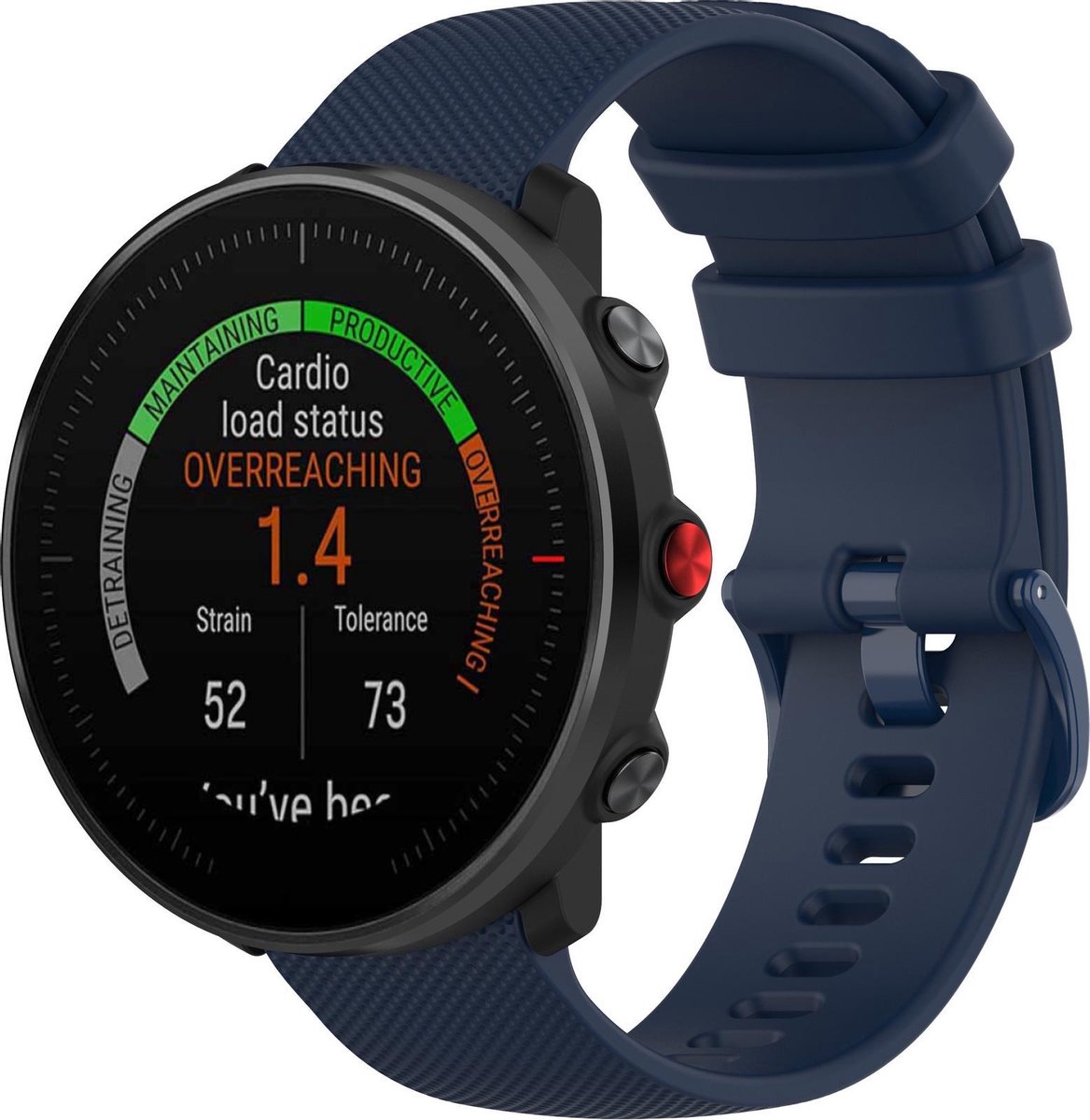 Polar Vantage M / Grit X silicone gesp band - marineblauw - - Horlogeband Armband Polsband