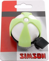 fietsbel Sport 8,4 x 10,8 cm aluminium wit/lime