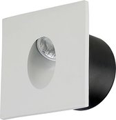 LED Trapspot - Inbouw Vierkant 3W - Natuurlijk Wit 4000K - Mat Wit Aluminium - 80mm - BSE