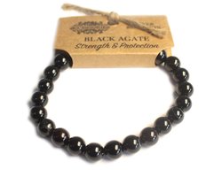 Powerbead armband Zwarte Agaat