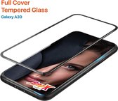 EmpX Samsung Galaxy A30  Tempered Glass Zwart Full Cover Plus