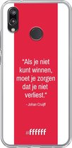 Huawei P20 Lite (2018) Hoesje Transparant TPU Case - AFC Ajax Quote Johan Cruijff #ffffff