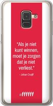 Samsung Galaxy A8 (2018) Hoesje Transparant TPU Case - AFC Ajax Quote Johan Cruijff #ffffff