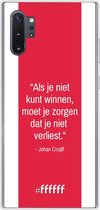 Samsung Galaxy Note 10 Plus Hoesje Transparant TPU Case - AFC Ajax Quote Johan Cruijff #ffffff