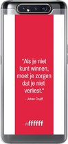 Samsung Galaxy A80 Hoesje Transparant TPU Case - AFC Ajax Quote Johan Cruijff #ffffff