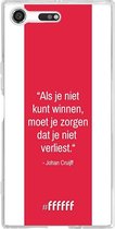 Sony Xperia XZ Premium Hoesje Transparant TPU Case - AFC Ajax Quote Johan Cruijff #ffffff