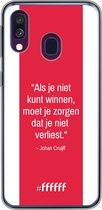 Samsung Galaxy A40 Hoesje Transparant TPU Case - AFC Ajax Quote Johan Cruijff #ffffff
