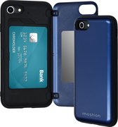 iMoshion Backcover met pashouder iPhone SE (2020) / 8 / 7 hoesje - Donkerblauw