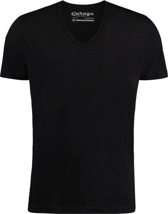 Garage 101 - Classic Fit 2-pack T-shirt ronde hals korte mouw zwart M 100% katoen