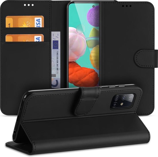 Affaire Samsung Galaxy A51 Noir avec porte-cartes