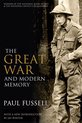 Boek "The Great War and Modern Memory" van Paul Fussell, met een soldaat in uniform uit de Eerste Wereldoorlog.