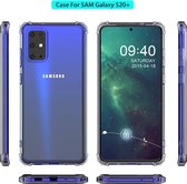 Schokbestendig Back Cover Hoesje - Shockproof Telefoonhoesje -  Geschikt voor  Samsung Galaxy S20 Plus - Transparant