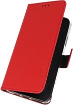 Booktype Telefoonhoesjes - Bookcase Hoesje - Wallet Case -  Geschikt Svoor amsung Galaxy A01 - Rood