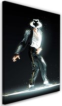Schilderij Michael Jackson , 2 maten , zwart wit , Premium print