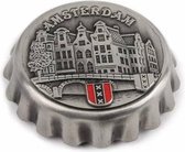 Kroonkurkopener Magneet Gracht Tin - Souvenir