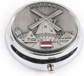 Pillendoos Molen Embossed Tin Holland - Souvenir