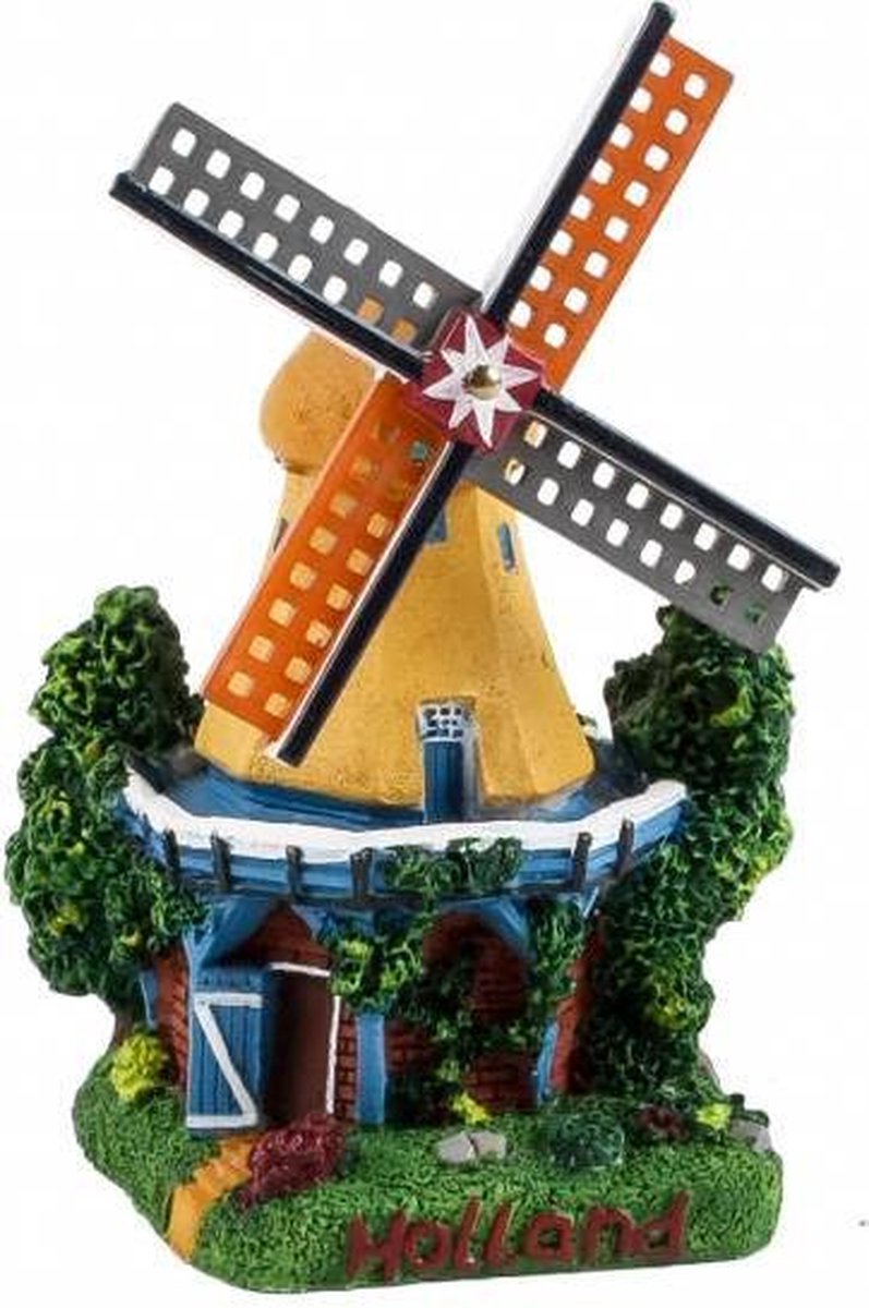 3D Stellingmolen Met Gele Kap 9 Cm - Souvenir
