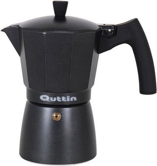 vingerafdruk Toevallig Graf Italiaanse Koffiepot Quttin Darkblack Inductie Zwart | bol.com