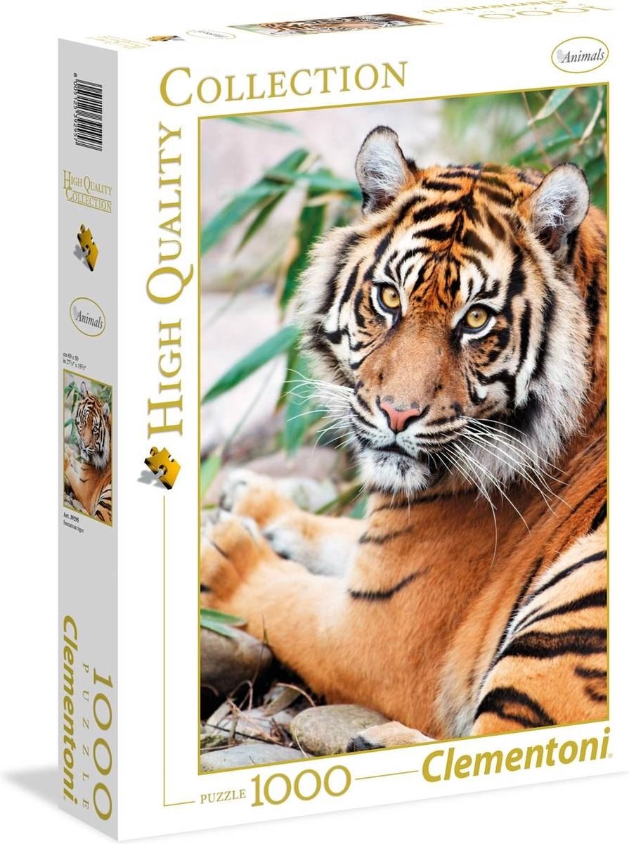 Clementoni Puzzel Sumatran Tiger 1000 Stukjes