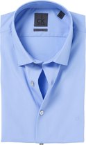 Calvin Klein slim fit overhemd - 2-ply stretch - light blue - Strijkvriendelijk - Boordmaat: 38