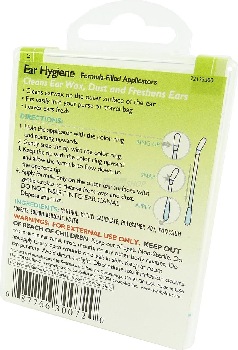 SwabPlus Pure Snapz Ear Hygiene Oorverzorging Reiniging Reis-multipack - 6-Pack