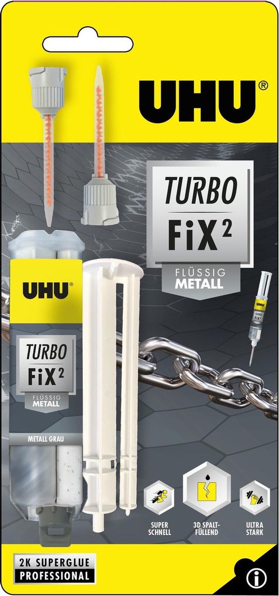 Uhu Turbo Fix² Liquid Metal 2-componenten lijm 10g