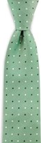 We Love Ties - Stropdas Preston Points  groen - geweven polyester Microfill - groen / wit
