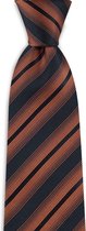 We Love Ties - Stropdas Fading Stripe - geweven zuiver zijde - zwart / oranje