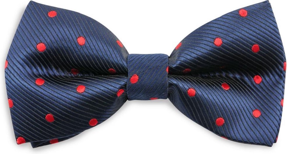 We Love Ties - Strikken - Kinderstrikje Damian Dot - marineblauw / rood