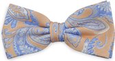 We Love Ties - Strik Summer Paisley - apricot / lichtblauw