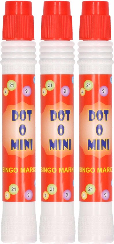 Afbeelding van het spel 3x Bingo stiften/markers rood