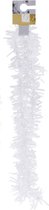 Witte kerstversiering folieslinger met sterretjes 180 cm