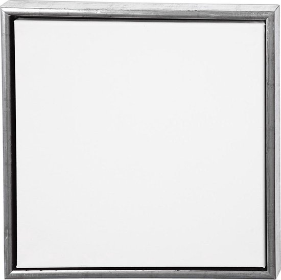 bungeejumpen Toevoeging scannen Canvas schildersdoek met lijst zilver 40 x 40 cm - Hobby - Verven -  Schilderen -... | bol.com