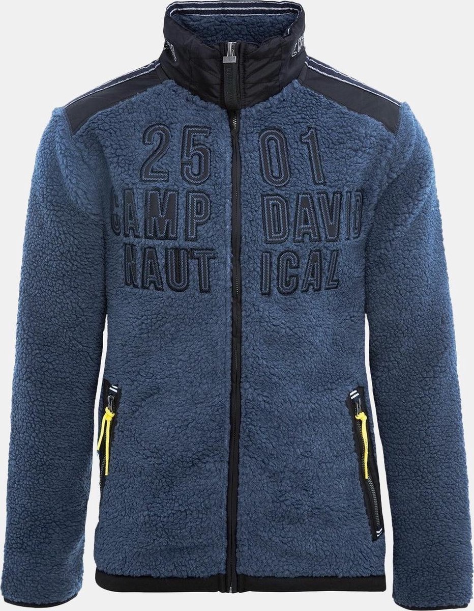 Camp David Fleece vest, blauw uit de Boat Building collectie | bol
