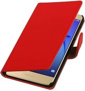 Wicked Narwal | bookstyle / book case/ wallet case Hoes voor Huawei P8 Lite 2017 Rood