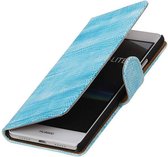 Wicked Narwal | Lizard bookstyle / book case/ wallet case voor Huawei P9 Plus Turquoise