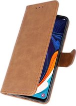 Wicked Narwal | bookstyle / book case/ wallet case Wallet Cases Hoesje voor Samsung Samsung Galaxy A60 Bruin