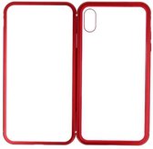 Wicked Narwal | Magnetic Back Cover voor iPhone XS Max Rood - Transparant