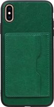 Wicked Narwal | Staand Back Cover 1 Pasjes voor iPhone XS Max Groen