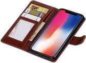 Wicked Narwal | iPhone X Portemonnee hoesje booktype wallet case Bruin