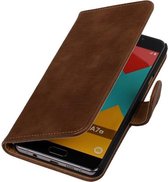 Wicked Narwal | Bark bookstyle / book case/ wallet case Hoes voor Samsung Galaxy A7 (2016) A710F Bruin