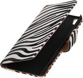 Wicked Narwal | Zebra bookstyle / book case/ wallet case Hoes voor sony Xperia XA Wit