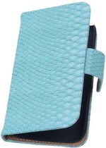 Wicked Narwal | Snake bookstyle / book case/ wallet case Hoes voor sony Xperia E3 D2203 Turquoise