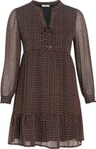 Paprika Dames Jurk met volants en een etnische print - Jurk - Maat 54