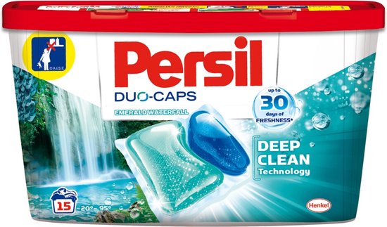 Persil Duo-Caps Emerald Waterfall Wascapsules - Wasmiddel Capsules - 15 wasbeurten