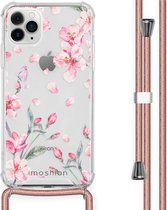 iMoshion Design hoesje met koord voor de iPhone 11 Pro Max - Bloem - Roze
