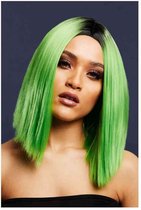 Fever - Kylie Two Toned Blend Lime Green Pruik - Groen