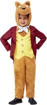 Smiffys Kinder Kostuum -Kids tm 4 jaar- Roald Dahl Fantastic Mr Fox Bruin/Rood